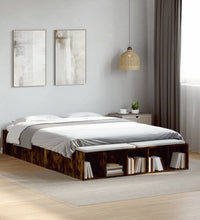 Bettgestell Räuchereiche 120x190 cm Holzwerkstoff