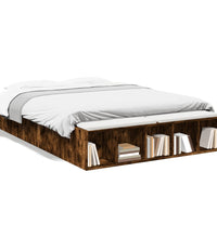 Bettgestell Räuchereiche 120x190 cm Holzwerkstoff