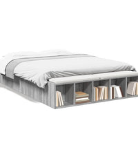Bettgestell Grau Sonoma 120x190 cm Holzwerkstoff