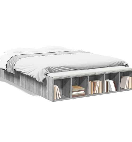 Bettgestell Grau Sonoma 120x190 cm Holzwerkstoff