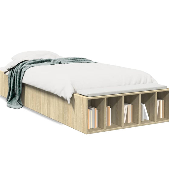 Bettgestell Sonoma-Eiche 100x200 cm Holzwerkstoff