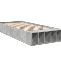 Bettgestell Betongrau 100x200 cm Holzwerkstoff