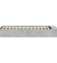 Bettgestell Betongrau 100x200 cm Holzwerkstoff