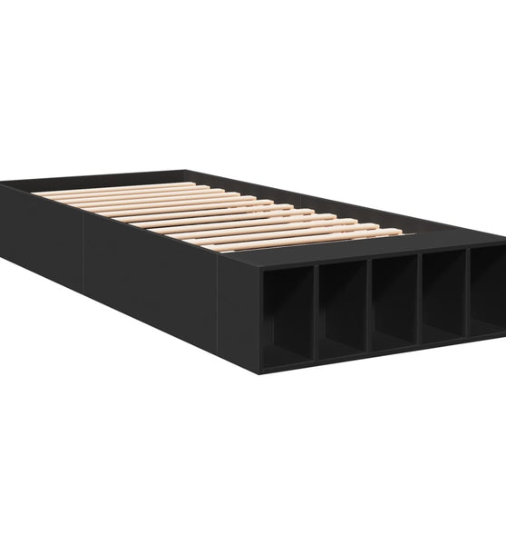 Bettgestell Schwarz 90x200 cm Holzwerkstoff