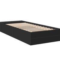 Bettgestell Schwarz 90x200 cm Holzwerkstoff