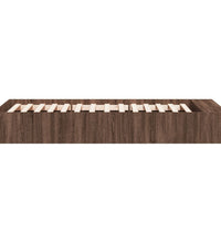 Bettgestell Braun Eichen-Optik 90x200 cm Holzwerkstoff
