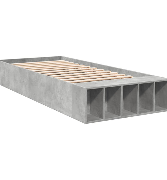 Bettgestell Betongrau 90x190 cm Holzwerkstoff