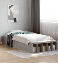 Bettgestell Betongrau 90x190 cm Holzwerkstoff