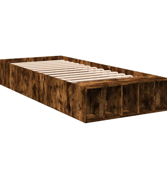 Bettgestell Räuchereiche 90x190 cm Holzwerkstoff