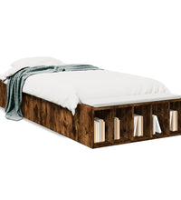 Bettgestell Räuchereiche 90x190 cm Holzwerkstoff