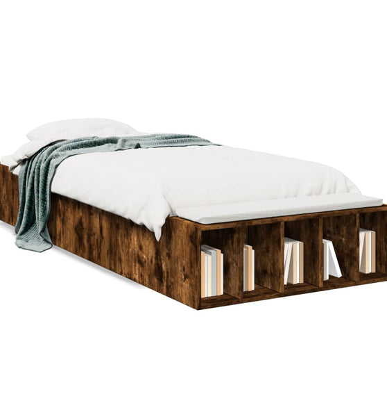 Bettgestell Räuchereiche 90x190 cm Holzwerkstoff