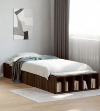 Bettgestell Braun Eichen-Optik 75x190 cm Holzwerkstoff