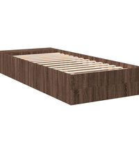 Bettgestell Braun Eichen-Optik 75x190 cm Holzwerkstoff