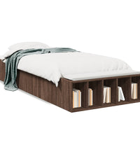 Bettgestell Braun Eichen-Optik 75x190 cm Holzwerkstoff