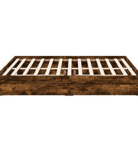 Bettgestell mit Schubladen Räuchereiche 200x200cm Holzwerkstoff