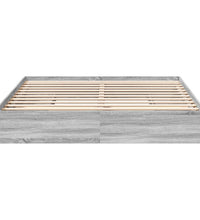 Bettgestell mit Schubladen Grau Sonoma 200x200cm Holzwerkstoff