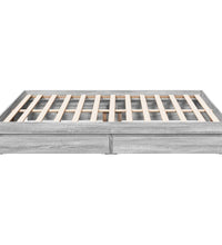 Bettgestell mit Schubladen Grau Sonoma 200x200cm Holzwerkstoff