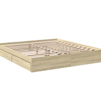 Bettgestell mit Schubladen Sonoma-Eiche 180x200cm Holzwerkstoff