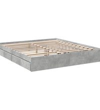 Bettgestell mit Schubladen Betongrau 180x200 cm Holzwerkstoff