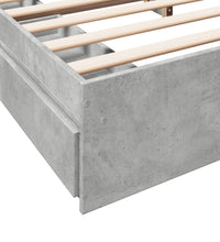 Bettgestell mit Schubladen Betongrau 180x200 cm Holzwerkstoff