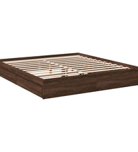 Bettgestell mit Schubladen Braun Eichen-Optik 180x200 cm