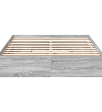 Bettgestell mit Schubladen Grau Sonoma 160x200 cm Holzwerkstoff