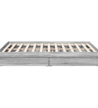 Bettgestell mit Schubladen Grau Sonoma 160x200 cm Holzwerkstoff