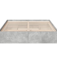 Bettgestell mit Schubladen Betongrau 150x200 cm Holzwerkstoff