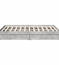 Bettgestell mit Schubladen Betongrau 150x200 cm Holzwerkstoff