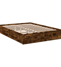 Bettgestell mit Schubladen Räuchereiche 150x200cm Holzwerkstoff