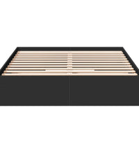 Bettgestell mit Schubladen Schwarz 140x200 cm Holzwerkstoff