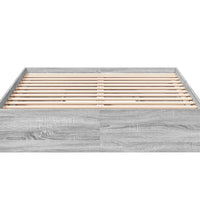 Bettgestell mit Schubladen Grau Sonoma 120x200 cm Holzwerkstoff