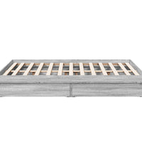 Bettgestell mit Schubladen Grau Sonoma 120x200 cm Holzwerkstoff