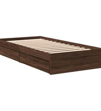 Bettgestell mit Schubladen Braun Eichen-Optik 90x200 cm