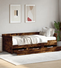 Tagesbett mit Schubladen Räuchereiche 90x200 cm Holzwerkstoff