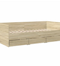 Tagesbett mit Schubladen ohne Matratze Sonoma-Eiche 90x190 cm