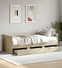 Tagesbett mit Schubladen ohne Matratze Sonoma-Eiche 90x190 cm