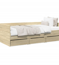Tagesbett mit Schubladen ohne Matratze Sonoma-Eiche 90x190 cm
