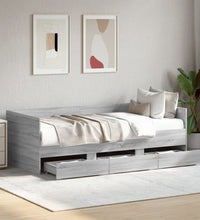 Tagesbett mit Schubladen ohne Matratze Grau Sonoma 90x190 cm
