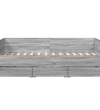 Tagesbett mit Schubladen ohne Matratze Grau Sonoma 90x190 cm
