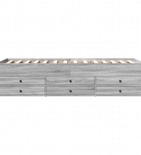 Tagesbett mit Schubladen ohne Matratze Grau Sonoma 100x200 cm