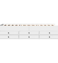 Tagesbett mit Schubladen ohne Matratze Weiß 90x200 cm