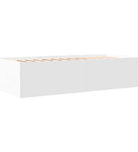 Tagesbett mit Schubladen ohne Matratze Weiß 90x200 cm