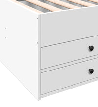 Tagesbett mit Schubladen ohne Matratze Weiß 90x200 cm