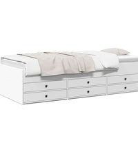 Tagesbett mit Schubladen ohne Matratze Weiß 90x200 cm