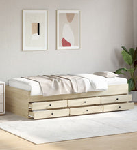 Tagesbett mit Schubladen ohne Matratze Sonoma-Eiche 90x200 cm