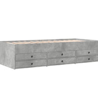 Tagesbett mit Schubladen ohne Matratze Betongrau 90x200 cm