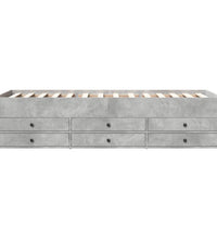 Tagesbett mit Schubladen ohne Matratze Betongrau 90x200 cm