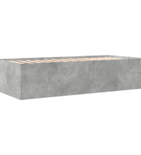 Tagesbett mit Schubladen ohne Matratze Betongrau 90x200 cm