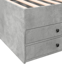 Tagesbett mit Schubladen ohne Matratze Betongrau 90x200 cm